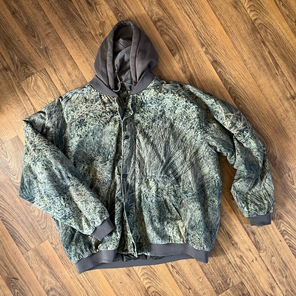 Game Winner Camouflage Hooded Zip-Up Winter Jacket